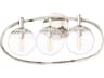 Piltz 3-Light Polished Nickel Glass Vanity Light