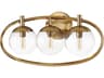 Piltz 3-Light Satin Brass Glass Vanity Light
