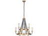 Randolph 9-Light Flat Black Satin Brass Tiered Chandelier
