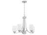 Bolden 5-Light Brushed Polished Nickel Glass Cylinder Chandelier