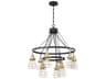 Thatcher 9-Light Flat Black Satin Brass Chandelier