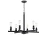 Chicago 6-Light Flat Black Chandelier