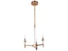 Tarryn 3-Light Satin Brass Crystal Candelabra Chandelier