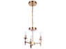 Tarryn 3-Light Satin Brass Crystal Candelabra Chandelier