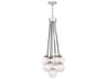 Que 9-Light Chrome Glass Globe Pendant