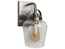 Trystan 1-Light Brushed Polished Nickel Glass Vanity Light
