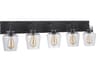 Trystan 5-Light Flat Black Glass Vanity Light