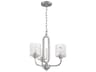 Collins 3-Light Brushed Polished Nickel Glass Cylinder Chandelier