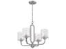 Collins 4-Light Brushed Polished Nickel Glass Cylinder Chandelier