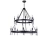 Larrson 18-Light Flat Black Tiered Chandelier