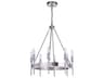 Larrson 8-Light Brushed Polished Nickel Candelabra Chandelier