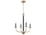 Stanza 4-Light Flat Black Satin Brass Candelabra Chandelier