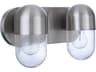 Pill 2-Light Brushed Polished Nickel Glass Vanity Light