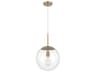 Gaze 1-Light Satin Brass Glass Globe Mini Pendant
