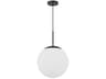 Gaze 1-Light Flat Black Globe Pendant