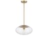 Gaze 1-Light Satin Brass Glass Pendant