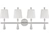 Palmer 4-Light Brushed Polished Nickel Glass Vanity Light