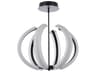 Unwind 6-Light Flat Black Globe Pendant