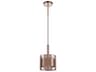 Kensey 1-Light Satin Brass Drum Mini Pendant