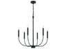 Traci 6-Light Flat Black Candelabra Chandelier