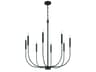 Traci 8-Light Flat Black Candelabra Chandelier