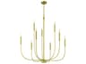 9-Light Traci Chandelier in Satin Brass
