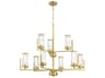 Whittley 9-Light Satin Brass Candelabra Chandelier