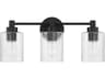 Lyndsey 3-Light Flat Black Vanity Light