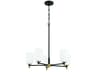 Council 5-Light Flat Black Satin Brass Cylinder Chandelier