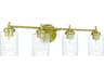 Claire 4-Light Satin Brass Vanity Light