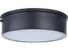 Fenn Flat Black LED Drum Flush Mount