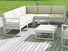 Mykonos White Resin Cushion Lounge Set