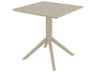 Paris Taupe Polypropylene Square Dining Table