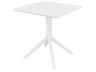 Paris White Polypropylene Square Dining Table