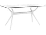 Air White Resin Rectangular Dining Table