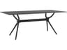 Air Black Resin Rectangular Dining Table