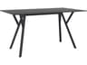 Max Black Resin Rectangular Dining Table