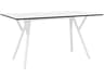 Max White Resin Rectangular Dining Table