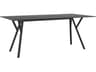 Max Black Resin Rectangular Dining Table