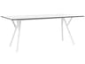 Max White Resin Rectangular Dining Table