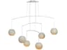 Mei 6-Light White Globe Pendant