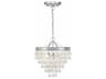 Calypso 3-Light Brass Crystal Glass Tiered Mini Pendant