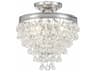 Calypso 3-Light Chrome Glass Tiered Semi Flush Mount