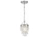 Calypso 1-Light Nickel Crystal Glass Tiered Mini Pendant