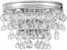 Calypso 2-Light Chrome Crystal Glass Flush Mount