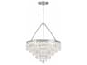 Calypso 6-Light Chrome Crystal Glass Candelabra Tiered Chandelier