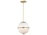 Truax 4-Light Brass Glass Globe Pendant