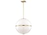 Truax 4-Light Aged Brass Glass Globe Pendant