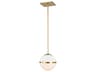 Truax 1-Light Brass Glass Globe Mini Pendant