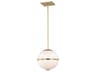 Truax 1-Light Brass Glass Globe Mini Pendant